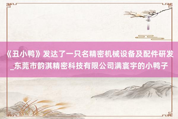 《丑小鸭》发达了一只名精密机械设备及配件研发_东莞市韵淇精密科技有限公司满寰宇的小鸭子