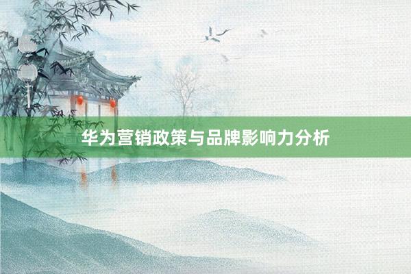 华为营销政策与品牌影响力分析